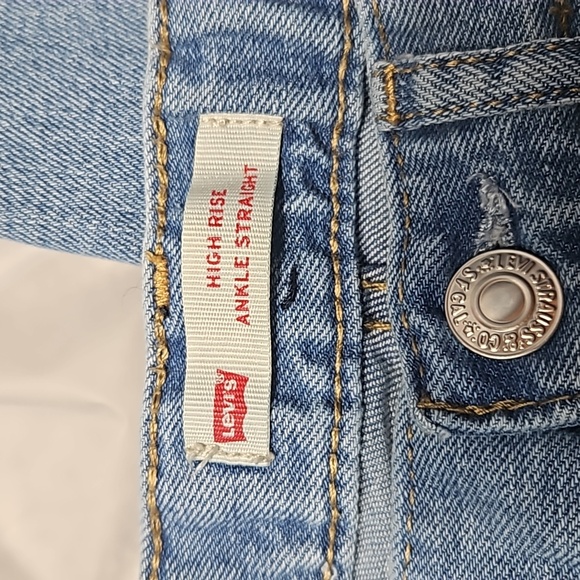 Levi's Girls Jeans Sz 12 Reg Ankle Straight - Picture 3 of 4